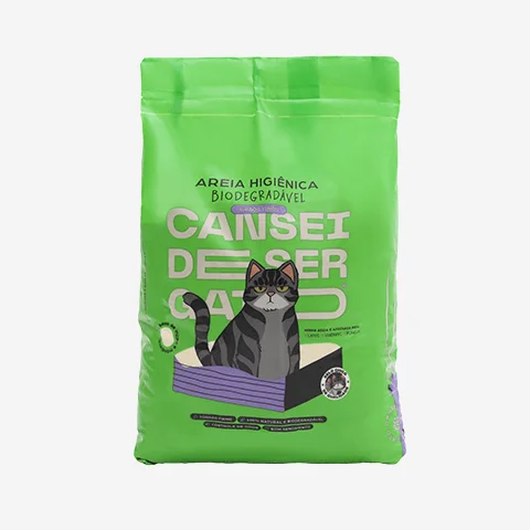 Areia Higiênica Biodegradável Cansei de Ser Gato Grãos Finos