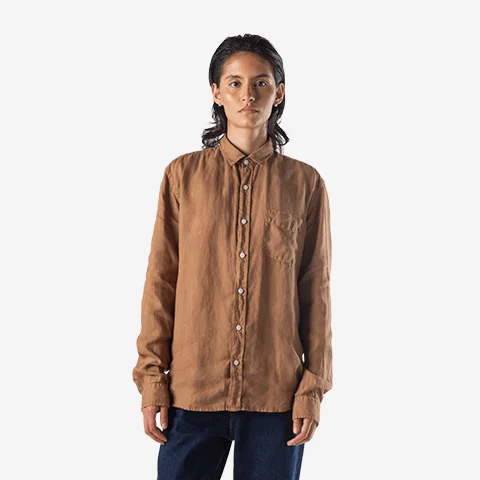Camisa de Linho Ocre