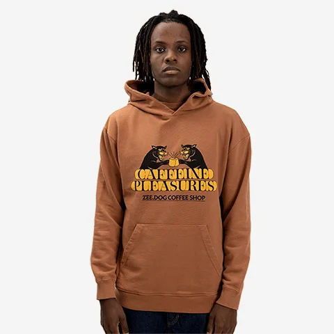 Hoodie Oversized Coffee Shop Marrom
