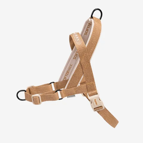 Peitoral Antipuxão SofterWalk para Cachorros Naturals Dune