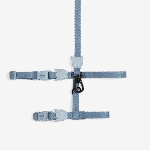 Peitoral com Guia Zee.Cat Naturals Marine para Gatos