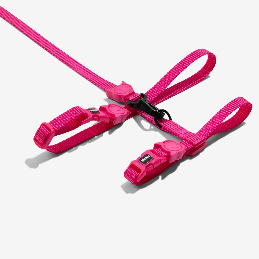 Peitoral com Guia Zee.Cat Pink Led para Gatos