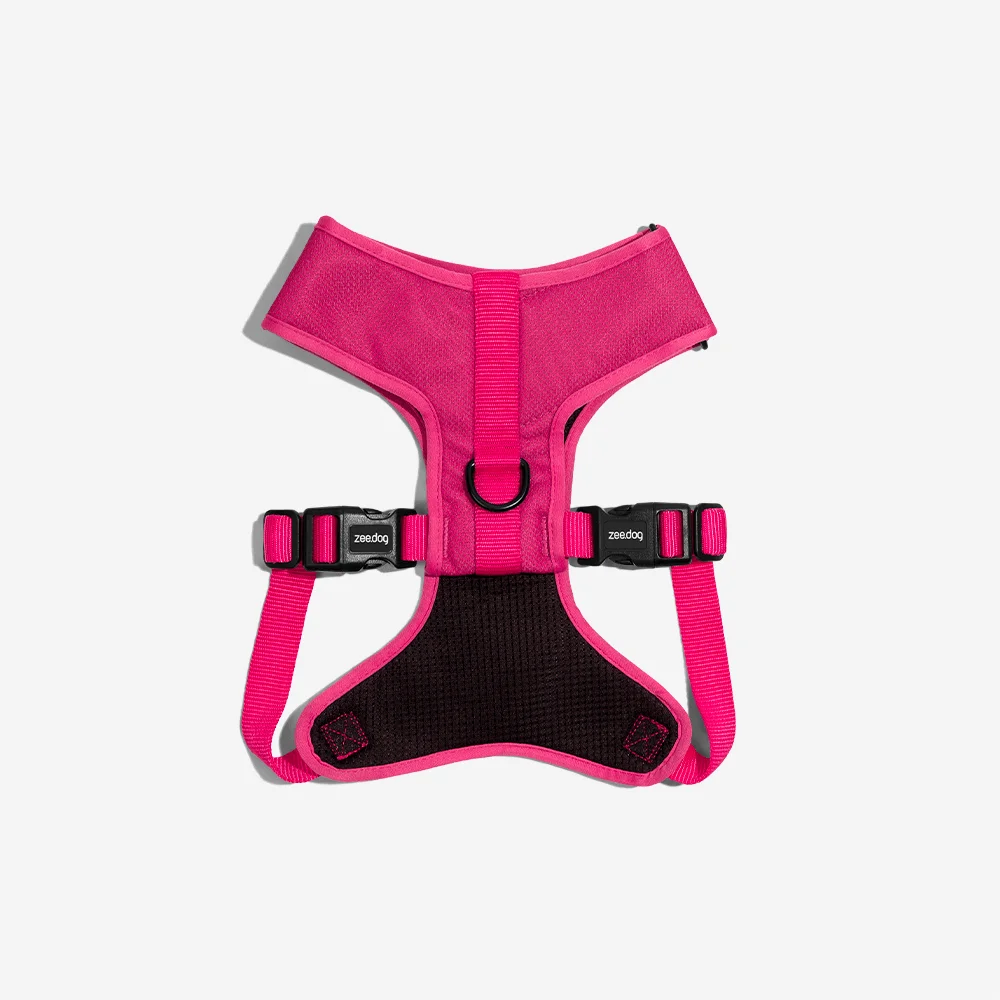 Peitoral para Cachorros Air Mesh Ajustável Pink Led