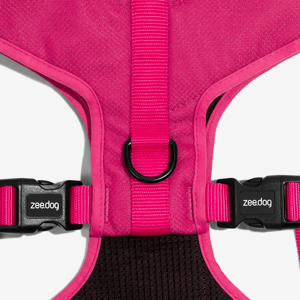 Peitoral para Cachorros Air Mesh Ajustável Pink Led